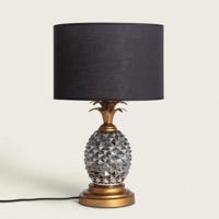 Tafellamp zwart schakelaar &apos;Pineapple&apos; 55 cm