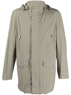 Brunello Cucinelli imperméable à capuche - Vert