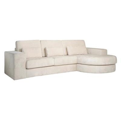 Sofa Felix 2,5-zits + lounge rechts rond white chenille