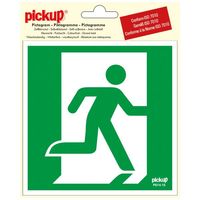 Sticker Nooduitgang rechts - 150x150 mm. Sticker Nooduitgang rechts - 150x150 mm.