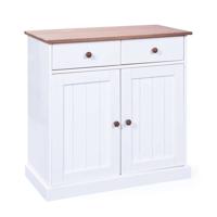 Leen Bakker - Dressoir Westerland - 86x90x45 Cm - Hout - Wit