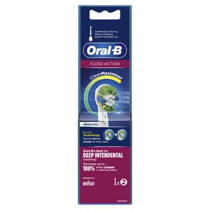 Oral-B FlossAction Opzetborstel Met CleanMaximiser-technologie, Verpakking Van 2 Stuks