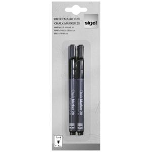 Sigel BA177 Krijtmarker Zwart 1 mm, 2 mm