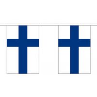 2x Polyester vlaggenlijn van Finland 3 meter   -