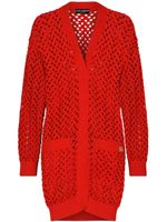 Dolce & Gabbana cardigan en maille ajourée - Rouge