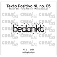 Crealies • texto positivo nl dies bedankt