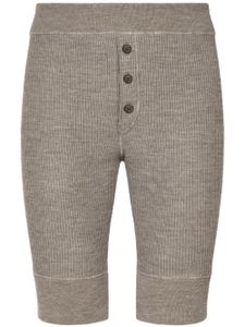 Dolce & Gabbana short nervuré à taille élastiquée - Gris