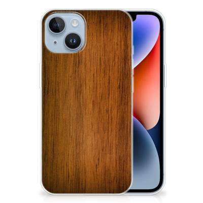 Apple iPhone 14 | Bumper Hoesje | Donker Hout