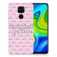 Xiaomi Redmi Note9 Silicone-hoesje Flowers Pink DTMP