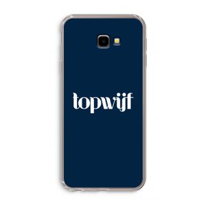 Topwijf Navy: Samsung Galaxy J4 Plus Transparant Hoesje