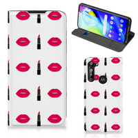 Motorola Moto G8 Power Hoesje met Magneet Lipstick Kiss