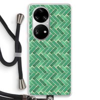 Moroccan tiles 2: Huawei P50 Pro Transparant Hoesje met koord