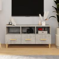 Tv-meubel 102x36x50 cm bewerkt hout betongrijs - thumbnail