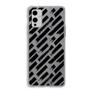 Zwarte vegen: OnePlus 9 Transparant Hoesje