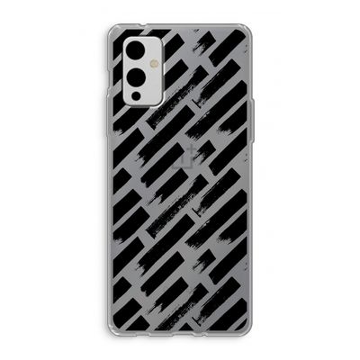 Zwarte vegen: OnePlus 9 Transparant Hoesje