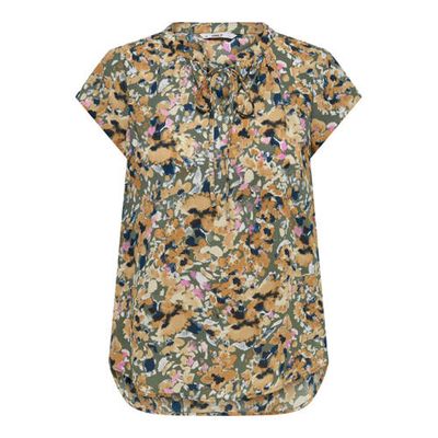 ONLY top ONLALMA van gerecycled polyester oranje ONLY top ONLALMA van gerecycled polyester oranje