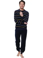 Pastunette velours Heren pyjama - Blue Retreat - Warme winter pyjama maat S - Copy