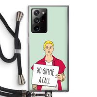 Gimme a call: Samsung Galaxy Note 20 Ultra / Note 20 Ultra 5G Transparant Hoesje met koord