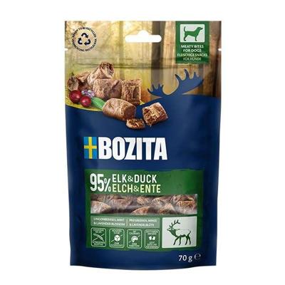 BOZITA Meaty bites Elk and duck - traktatie voor hond - 70g