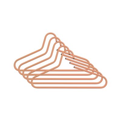 Set van 5 kledinghangers Glorie Terracotta