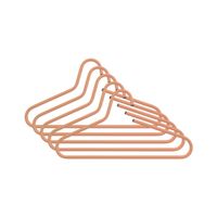 Set van 5 kledinghangers Glorie Terracotta Set van 5 kledinghangers Glorie Terracotta
