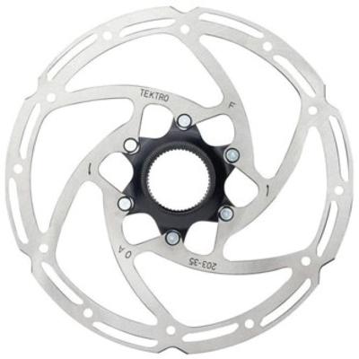 Tektro schijfrem rotor tr203-35 ø203mm, centerlock, zilver