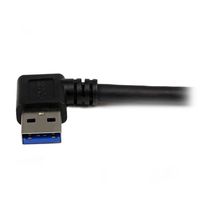 StarTech.com 1 m zwarte SuperSpeed USB 3.0-kabel rechtshoekig A naar B M/M - thumbnail