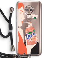 Peach please!: Motorola Moto G6 Transparant Hoesje met koord