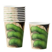 24x stuks Dinosaurus thema feest bekers 250 ml