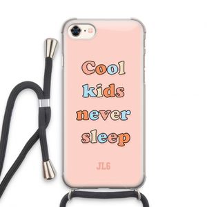 Cool Kids Never Sleep: iPhone 7 Transparant Hoesje met koord