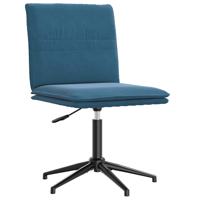 Eetkamerstoel fluweel blauw