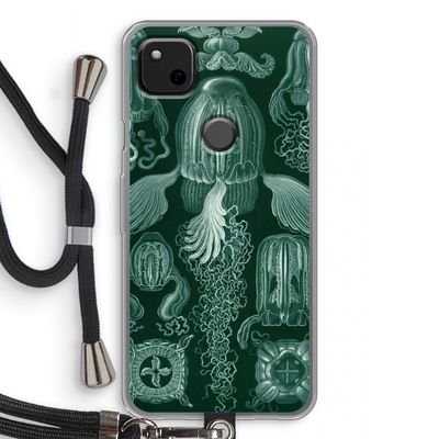 Haeckel Cubomedusae: Pixel 4a Transparant Hoesje met koord