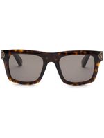 Philipp Plein lunettes de soleil Hexagon à monture rectangulaire - Marron