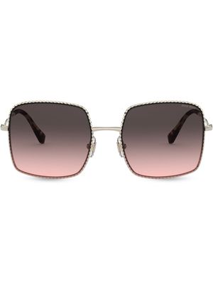 Miu Miu Eyewear lunettes de soleil à monture carrée - Or