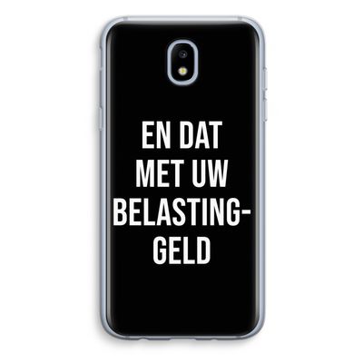 Belastinggeld - Zwart: Samsung Galaxy J5 (2017) Transparant Hoesje