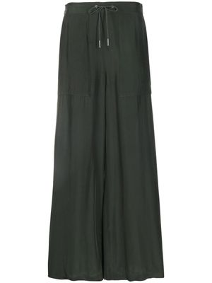 Fabiana Filippi pantalon droit à lien de resserrage - Vert