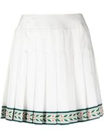 Casablanca Laurel pleated silk miniskirt - thumbnail