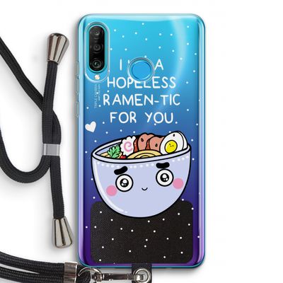 I'm A Hopeless Ramen-Tic For You: Huawei P30 Lite Transparant Hoesje met koord