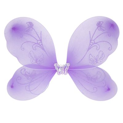 Feeen carnaval verkleed vleugels paars voor kinderen 44 x 38 cm