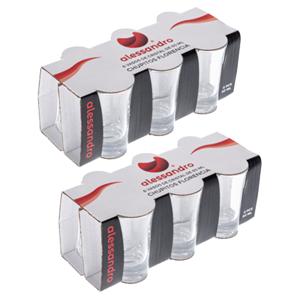 Alessandro Shotglaasjes Florencia - 12x stuks - glas - 60 ml - borrelglazen - likeurglazen