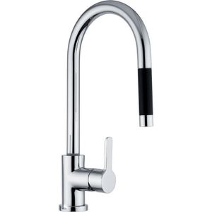 Keukenkraan Plieger New Rood met Uittrekbare Handdouche Chroom