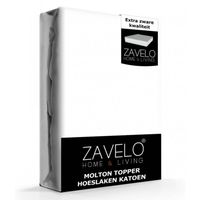 Zavelo Molton Waterdicht PU Topper Hoeslaken (100% Katoen)-Lits-jumeaux (160x200 cm) - thumbnail