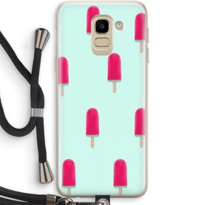 Waterijsje: Samsung Galaxy J6 (2018) Transparant Hoesje met koord