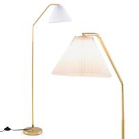 Staande Lamp 168 CM met Verstelbare Lampkop Geplooide Kap en Voetschakelaar Moderne Metalen Lamp voor Woonkamer Slaapkamer
