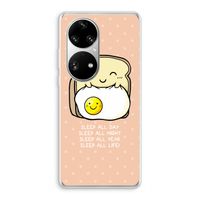 Sleep All Day: Huawei P50 Pro Transparant Hoesje Sleep All Day: Huawei P50 Pro Transparant Hoesje