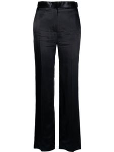 Victoria Beckham pantalon en satin à coupe droite - Noir