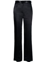 Victoria Beckham pantalon en satin à coupe droite - Noir