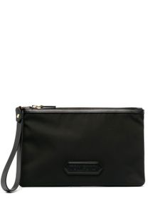 TOM FORD pochette zippée à patch logo - Noir