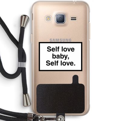 Self love: Samsung Galaxy J3 (2016) Transparant Hoesje met koord