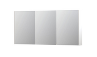 INK SPK2 spiegelkast met 3 dubbelzijdige spiegeldeuren, 6 verstelbare glazen planchetten, stopcontact en schakelaar 160 x 14 x 73 cm, mat wit - thumbnail